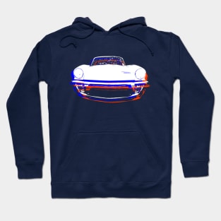 Triumph Spitfire British classic car monoblock red white blue Hoodie